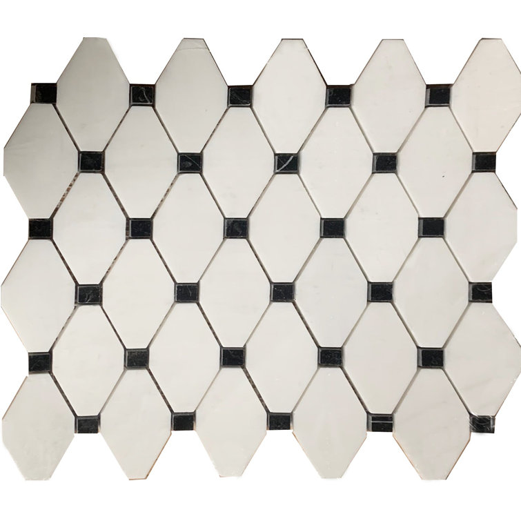 Stone & Tile Shoppe, Inc. Marble Octagon and Dot Mosaic Wall & Floor